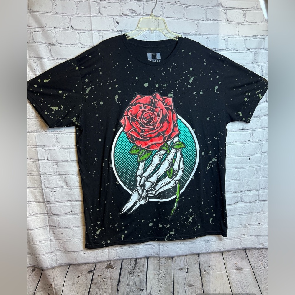 Hustle Mens  T Size | 4XLT Black/White/Red